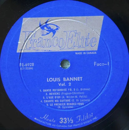 Louis Bannet : Louis Bannet, Vol.2 (LP, Mono)