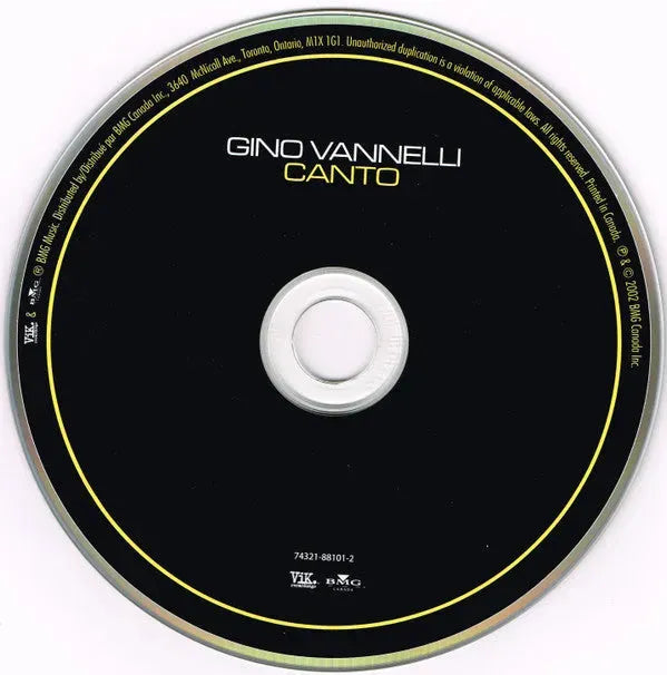 Gino Vannelli : Canto (CD, Album)