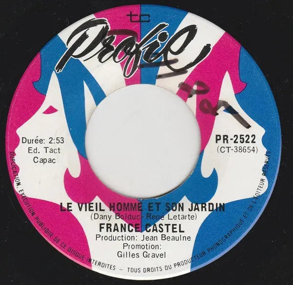 France Castel - Jean Beaulne : Sous Notre Toit (7")