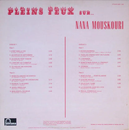 Nana Mouskouri : Pleins Feux Sur... (2xLP, Comp, Gat)