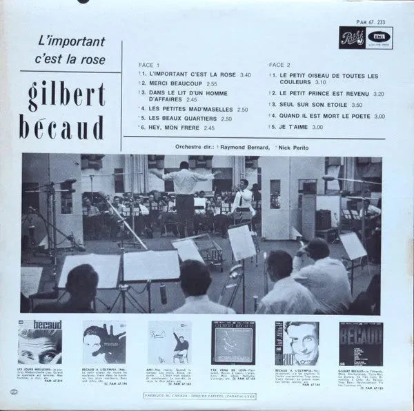 Gilbert Bécaud : L'Important C'est La Rose (LP, Comp, Mono)