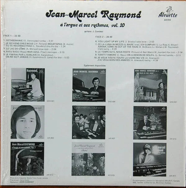 Jean-Marcel Raymond : À L'Orgue Et Ses Rythmes, Vol.10 (LP)