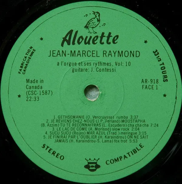 Jean-Marcel Raymond : À L'Orgue Et Ses Rythmes, Vol.10 (LP)