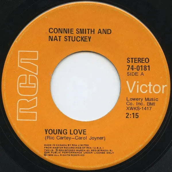 Connie Smith And Nat Stuckey : Young Love (7", Single)