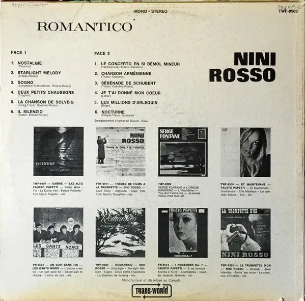 Nini Rosso : Romantico Il Silenzio (LP, Album)