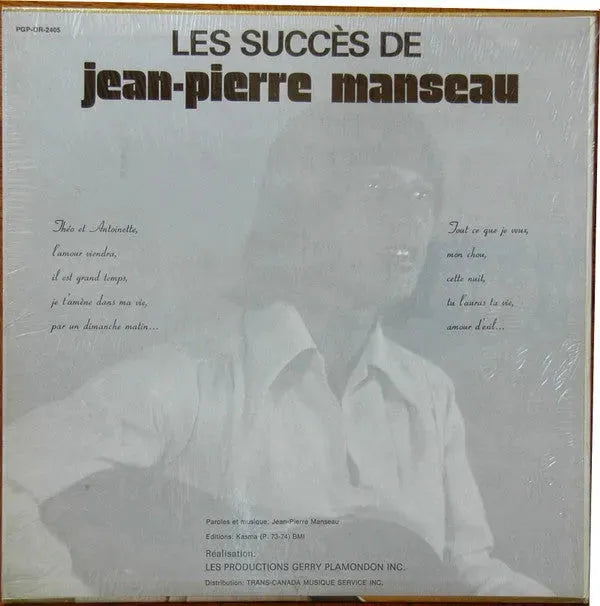 Jean-Pierre Manseau : Les Succès De Jean-Pierre Manseau (LP, Album)