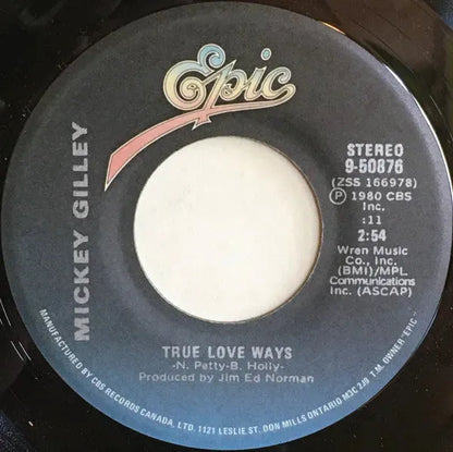 Mickey Gilley : True Love Ways / That's All That Matters (7", Single)