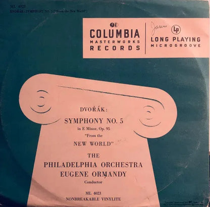 Antonín Dvořák, Eugene Ormandy, The Philadelphia Orchestra : Symphony No. 5 (LP, Mono, Blu)