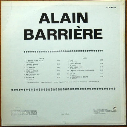 Alain Barrière : Alain Barrière (LP, Comp)