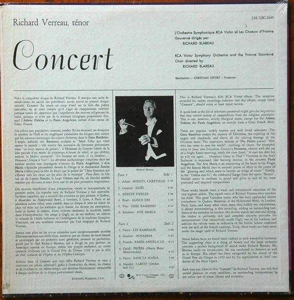 Richard Verreau : Concert (LP, Album)