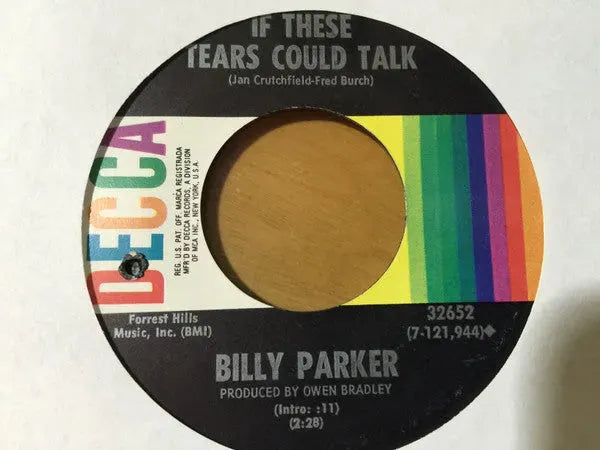 Billy Parker (4) : I Get A Happy Feelin' (7", Single)