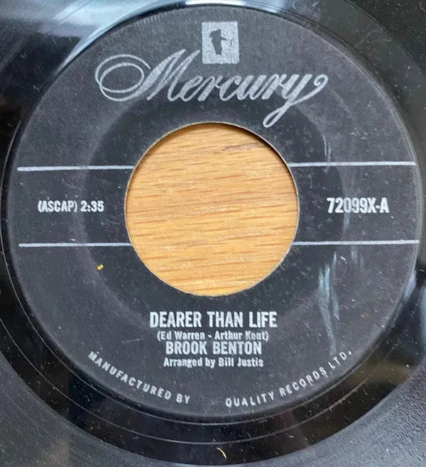 Brook Benton : Dearer Than Life / I Got What I Wanted (7")