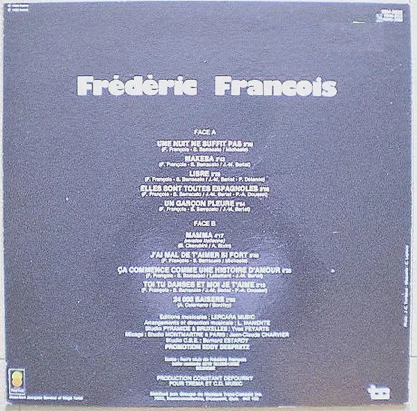 Frédéric François : Une Nuit Ne Suffit Pas (LP, Album)