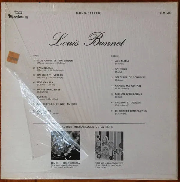 Louis Bannet : 15 Succès Incomparables (LP, Album)