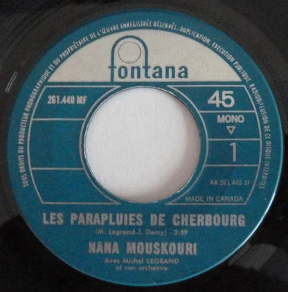 Nana Mouskouri : Les Parapluies De Cherbourg (7", Mono)