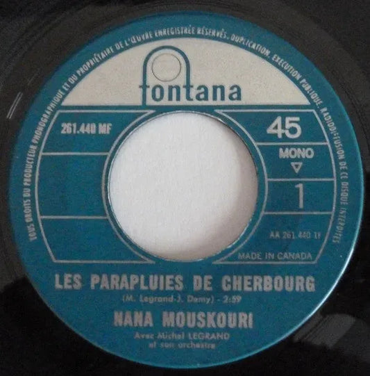 Nana Mouskouri : Les Parapluies De Cherbourg (7", Mono)