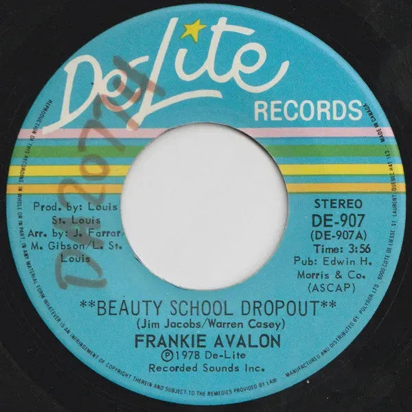 Frankie Avalon : Beauty School Dropout (7", Single)