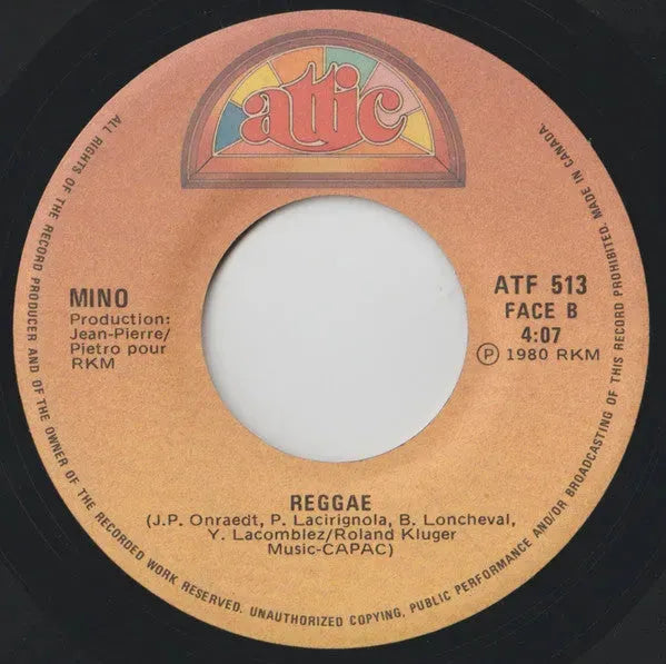 Mino (2) : Les Mocassins / Reggae (7")