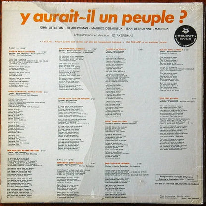 John Littleton, Jo Akepsimas, Maurice Debaisieux : Y Aurait-Il Un Peuple ? (LP, Album)