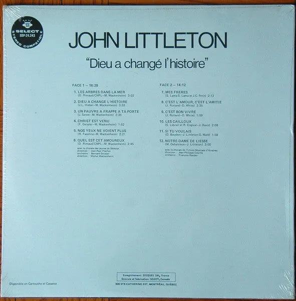 John Littleton : "Dieu A Changé L'Histoire" (LP, Album)