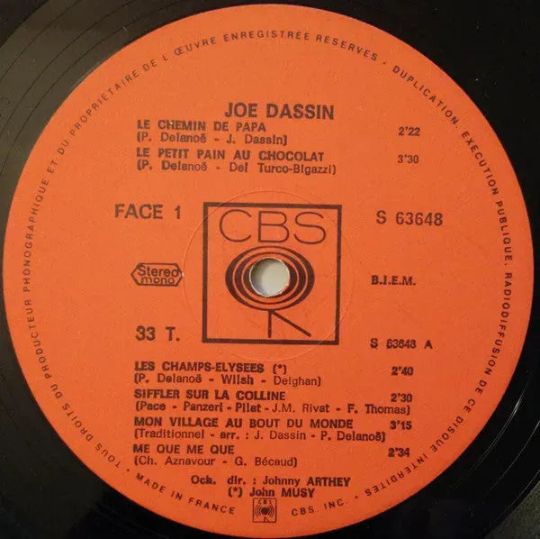 Joe Dassin : Joe Dassin (LP, Album, Gat)