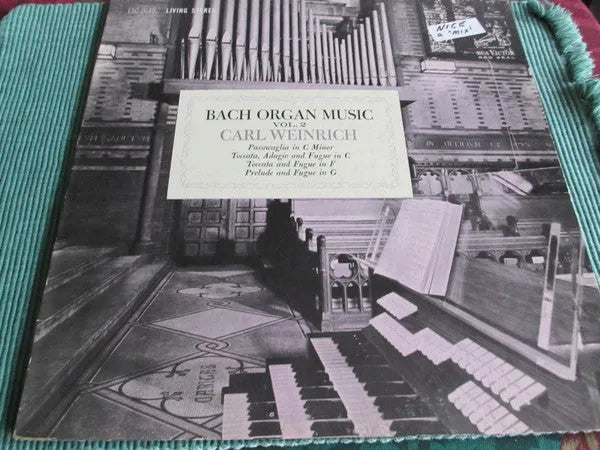 Carl Weinrich : Bach Organ Music, Vol. 2 (LP, Album)