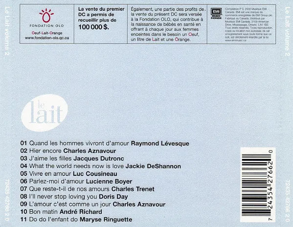 Various : Le Lait Volume 2 (CD, Comp, Blu)