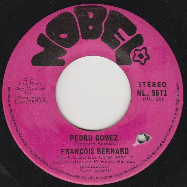 François Bernard (2) : Les Amours D'Ete (7")