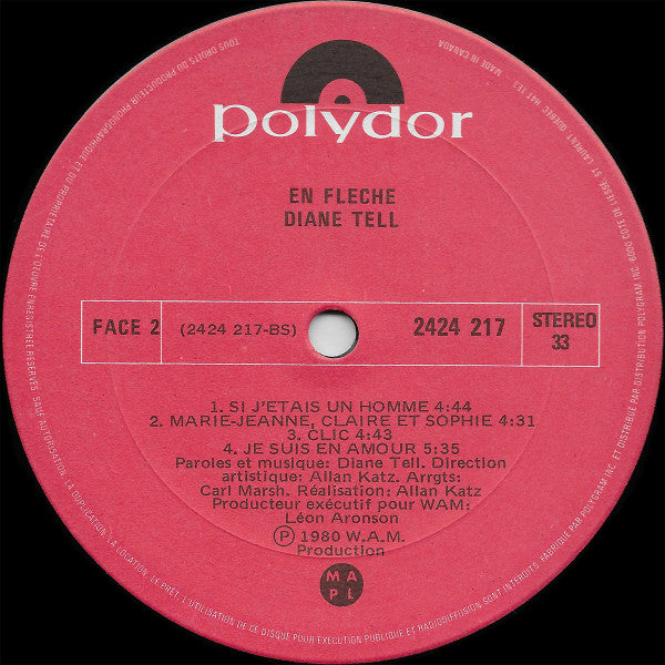 Diane Tell : En Flèche (LP, Album)