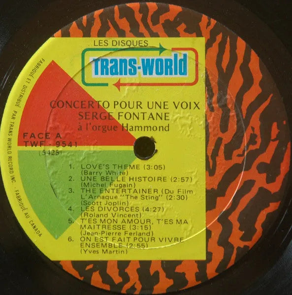 Serge Fontane : Concerto Pour Une Voix (LP, Album)