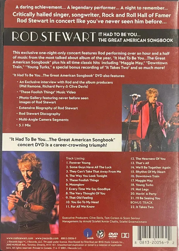 Rod Stewart - It Had  To Be You... The Great American Songbook (DVD-V)