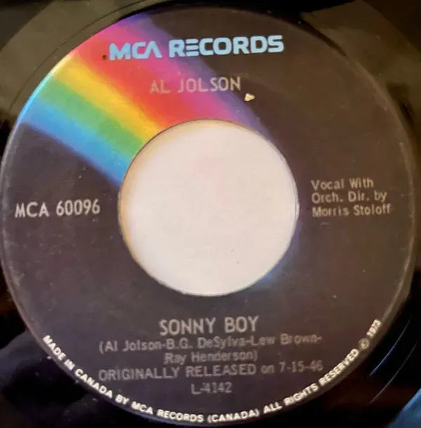 Al Jolson - My Mammy / Sonny Boy (7", RE)