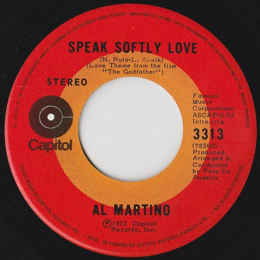 Al Martino - Speak Softly Love (7", Single) - 75music