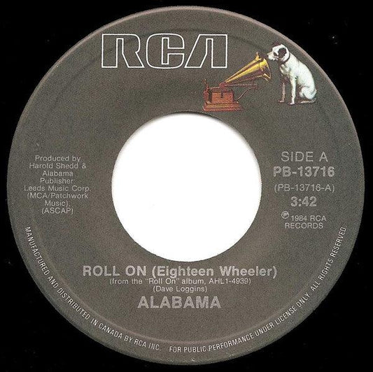 Alabama - Roll On (Eighteen Wheeler) (7", Single) - 75music