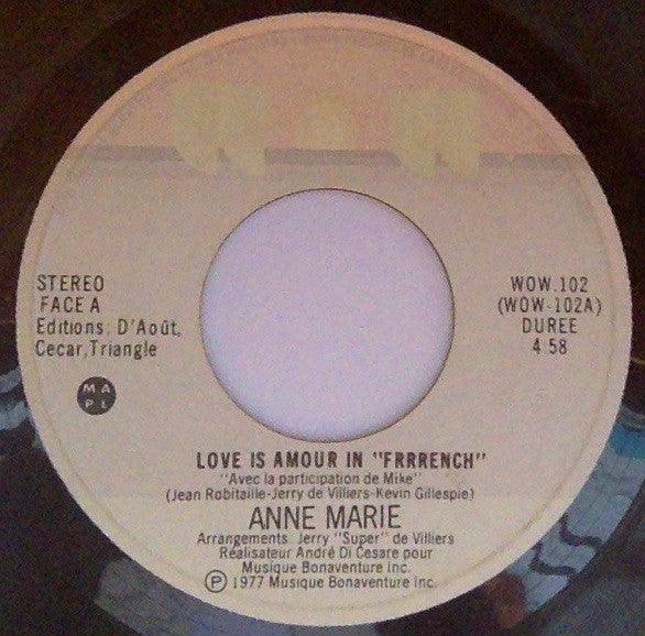 Anne Marie - Love Is Amour In "Frrrench" (7") - 75music