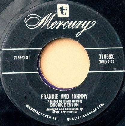 Brook Benton - Frankie And Johnny / It's Just A House Without You (7", Single) - 75music