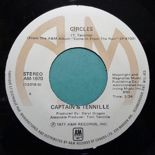 Captain And Tennille - Circles (7", Single, Mono) - 75music