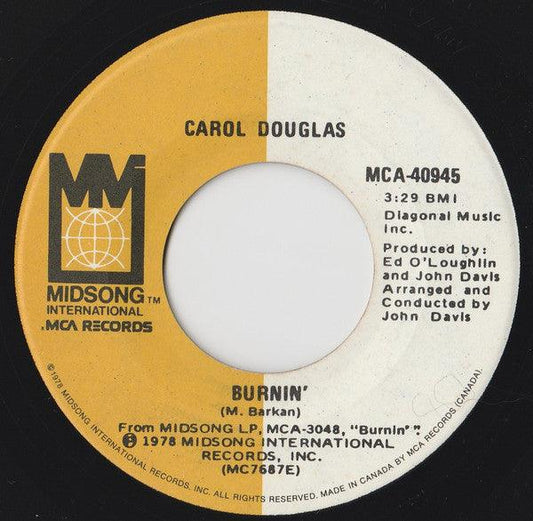 Carol Douglas - Burnin' (7", Single) - 75music