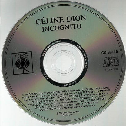 Céline Dion - Incognito (CD, Album, Club, RE) - 75music