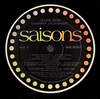 Céline Dion - Tellement J'ai D'amour... (LP, Album) - 75music