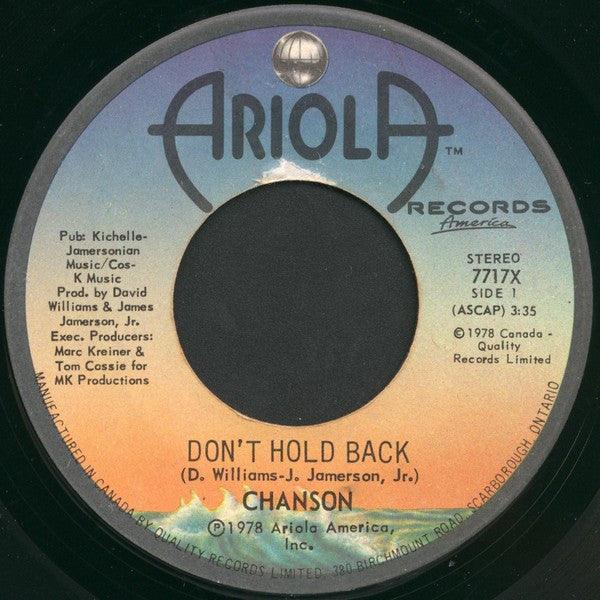 Chanson - Don't Hold Back / Did You Ever (7", Single) - 75music
