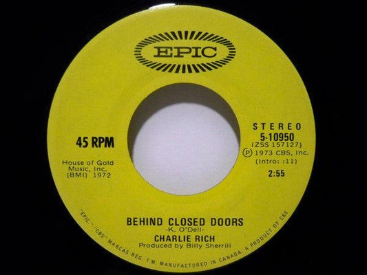 Charlie Rich - Behind Closed Doors / A Sunday Kind Of Woman (7", Single) - 75music