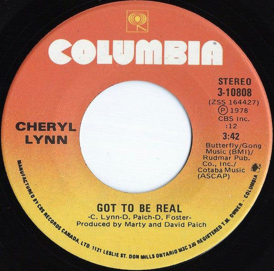Cheryl Lynn - Got To Be Real (7", Single) - 75music