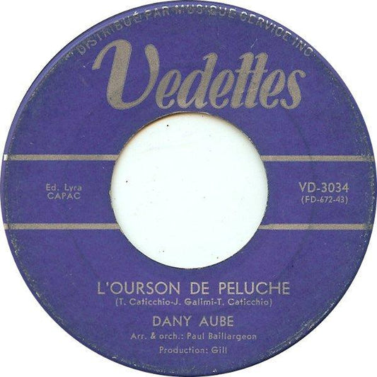 Dany Aube - L'Ourson De Peluche (7") - 75music