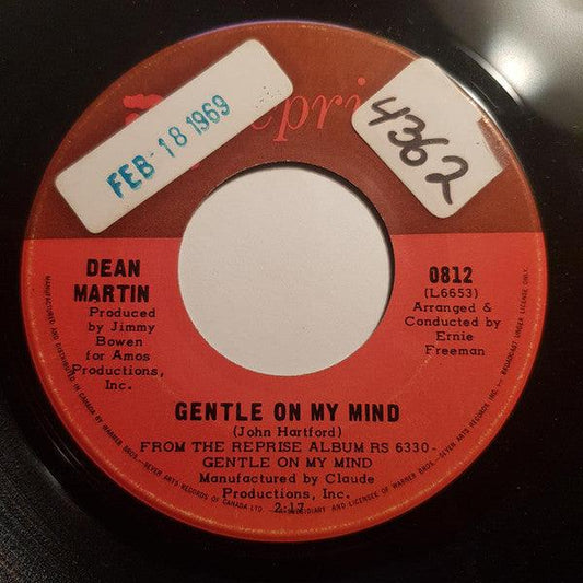 Dean Martin - Gentle On My Mind (7", Single) - 75music