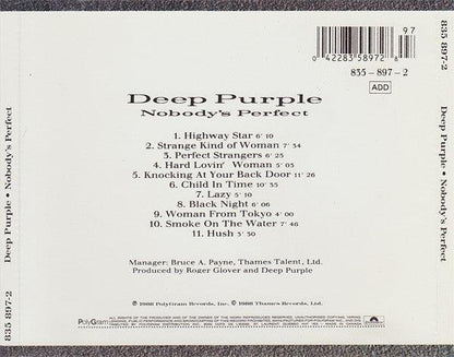 Deep Purple - Nobody's Perfect (CD, Album) - 75music