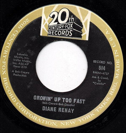 Diane Renay - Growin' Up Too Fast / Waitin' For Joey (7") - 75music