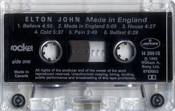 Elton John - Made In England (Cass, Album, Club, CRC) - 75music - Canada's Online Record Store