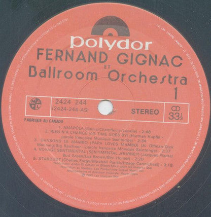 Fernand Gignac Et Ballroom Orchestra - Fernand Gignac Et Ballroom Orchestra (LP, Album, MAP) - 75music