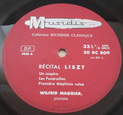 Franz Liszt, Wilfrid Maggiar - Récital Liszt (LP, Mono) - 75music